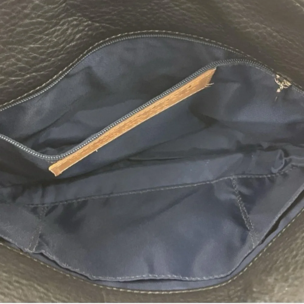 Libaire Limited Edition 2006 Y2K Black Leather Shoulder Bag Silver Accents